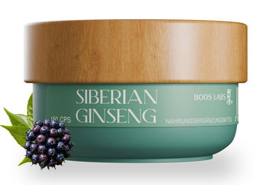 BOOS LABS Sibirischer Ginseng 75 mg Extrakt 150 vegane Kapseln glutenfrei und laktosefrei – Bild 1 von 5