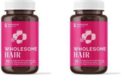 Botanical Health WHOLESOME HAIR Beauty-Kollagen-Kombi für Frauen, 180 Kapseln, vegan, glutenfrei und laktosefrei – Bild 1 von 4