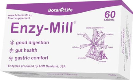 BotanicLife Enzy-Mill Multi-Enzym-Komplex Tabletten vegan ohne Zusatzstoffe 60 Stück – Bild 1 von 4