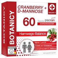 Produktbild von Botanicy Cranberry + D-Mannose Kräuter-Komplex mit Vitamin C und D3 Tabletten 60 Stück