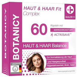 Botanicy Haut und Haar Fit Complex Vitalstoffkomplex mit Zink, Biotin, Selen und Kräuter-Komplex für Männer und Frauen, 60 Kapseln – Bild 1 von 3