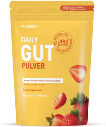BRAINEFFECT Daily Gut Erdbeere Probiotika Pulver mit 12 Mrd. Bakterienkulturen 240g – Bild 1 von 1