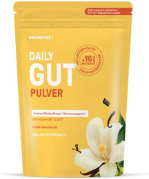 BRAINEFFECT Daily Gut Vanille Probiotika Pulver mit 12 Mrd. Bakterienkulturen 240g – Bild 1 von 2