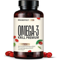 Produktbild von BRAINEFFECT Omega-3 Kapseln mit Krill-Öl, EPA & DHA, 60 Stück