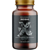 Produktbild von BrainMax Reishi-Extrakt mit 50% Polysacchariden und 20% Beta-1,3/1,6-D-Glucanen 500 mg 100 vegane Kapseln