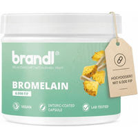 Produktbild von brandl® Bromelain hochdosiert – 6.000 FIP aus Ananas – Vegan & ohne Zusatzstoffe – 60 Kapseln