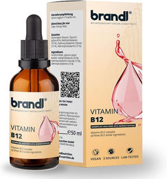 Brandl Vitamin B12 Tropfen hochdosiert mit 3 Aktivformen vegan 50 ml – Bild 1 von 9