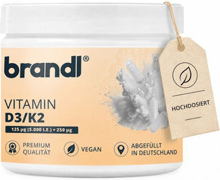 brandl Vitamin D3 K2 vegan Kapseln mit 5000 IE für Sportler 120 Kapseln – Bild 1 von 2