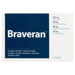Braveran Kräuter-Komplex Erektionsunterstützung Tabletten 8 Stück – Bild 1 von 2