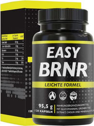 BRNR Easy Leichte Formel 5in1 Stoffwechsel-Kur mit Cholin, Chrom, Glucomannan und Grüntee Vegan 120 Kapseln – Bild 1 von 5