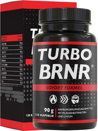 BRNR Turbo Stoffwechsel Formel Kapseln mit Cholin, Grüntee Extrakt, Glucomannan, Garcinia Cambogia und Guarana vegan 120 Stück – Bild 1 von 5