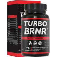 Produktbild von BRNR Turbo Stoffwechsel Formel Kapseln mit Cholin, Grüntee Extrakt, Glucomannan, Garcinia Cambogia und Guarana vegan 120 Stück
