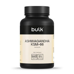 Bulk Ashwagandha KSM-66 Kapseln 500 mg 90 Stück – Bild 1 von 5
