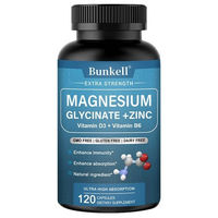 Produktbild von Bunkell Magnesium Bisglycinat mit Zink, Vitamin D3 und Vitamin B6 Kapseln 120 Stück