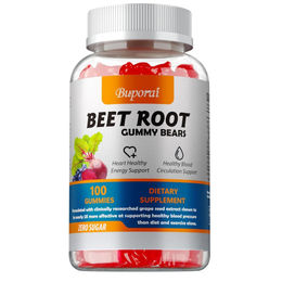 Buporai Beet Root Gummy Bears Rote Bete Gummibärchen 100 Stück – Bild 1 von 2