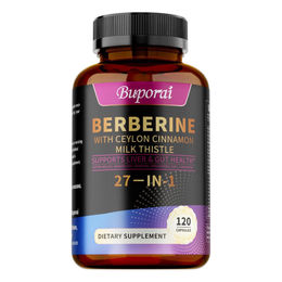 Buporai Berberin mit Ceylon-Zimt und Mariendistel, 120 Kapseln – Bild 1 von 3
