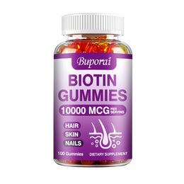 Buporai Biotin-Komplex Gummis für Erwachsene 10000 mcg 100 Stück – Bild 1 von 3