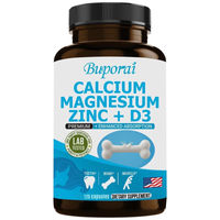 Produktbild von Buporai Calcium Magnesium Zinc + D3 Mineralstoff-Komplex Kapseln für Erwachsene 120 Stück