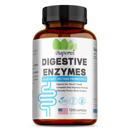 Buporai Digestive Enzymes + Probiotics mit Präbiotika für Erwachsene 120 Kapseln – Bild 1 von 3