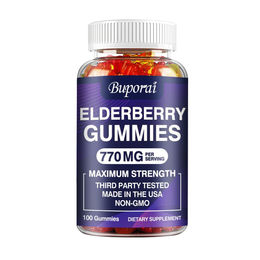 Buporai Elderberry Gummies 770 mg mit Vitamin C für Erwachsene 100 Stück – Bild 1 von 4