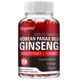 Buporai Korean Panax Red Ginseng 1500 mg Kapseln 120 Stück – Bild 1 von 4