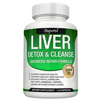 Produktbild von Buporai Liver Detox & Cleanse Kapseln zur Unterstützung der Leber und Entgiftung 120 Kapseln