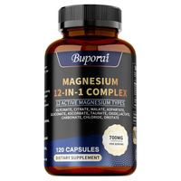 Produktbild von Buporai Magnesium 12 in 1 Complex 700mg 120 Kapseln Nahrungsergänzungsmittel
