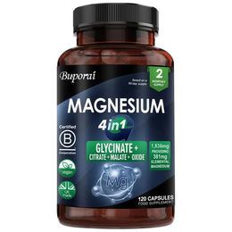 Buporai Magnesium 4 in 1 Komplex Nahrungsergänzungsmittel 120 Kapseln – Bild 1 von 4