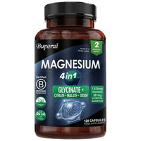 Produktbild von Buporai Magnesium 4 in 1 Komplex Nahrungsergänzungsmittel 120 Kapseln