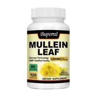 Produktbild von Buporai Mullein Leaf Nahrungsergänzungsmittel 1200 mg 120 Kapseln