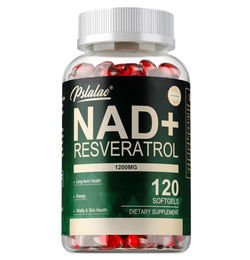 Buporai NAD + Resveratrol Nahrungsergänzungsmittel für Erwachsene 120 Kapseln – Bild 1 von 4