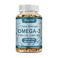 Produktbild von Buporai Omega-3 Fischöl Nahrungsergänzungsmittel 120 Kapseln