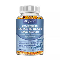 Produktbild von Buporai Parasite Blast Detox Complex 1485 mg Kapseln zur Unterstützung von Darm, Magen und Verdauung 120 Kapseln