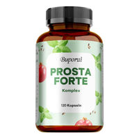 Produktbild von Buporai Prosta-Forte Complex Kräuter-Komplex mit Sägepalme, Kürbiskernextrakt, Brennnesselextrakt, Zink und Vitamin C, 120 Kapseln für Erwachsene