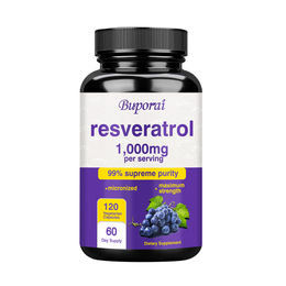 Buporai Resveratrol 1000 mg vegetarische Kapseln 120 Stück – Bild 1 von 3