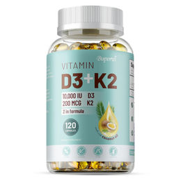 Buporai Vitamin D3 + K2 Nahrungsergänzungsmittel 120 Kapseln – Bild 1 von 3