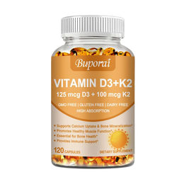 Buporai Vitamin D3+K2 Nahrungsergänzungsmittel 120 Kapseln – Bild 1 von 3