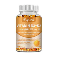 Produktbild von Buporai Vitamin D3+K2 Nahrungsergänzungsmittel 120 Kapseln