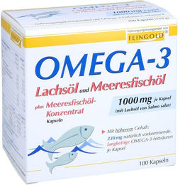 Burton Feingold Omega-3 Lachsöl und Meeresfischöl Kapseln für Erwachsene 100 Stück – Bild 1 von 1