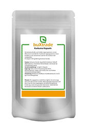 buXtrade Kurkuma Extrakt Kapseln ohne Gelatine 500 Stück – Bild 1 von 3