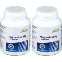 Produktbild von cadion Magnesium Citrat mit Vitamin B6 vegetarische Kapseln 180 Stück