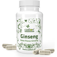 Produktbild von Cadion Roter Panax Ginseng C.A. Meyer Extrakt 20:1 Vegan 90 Kapseln