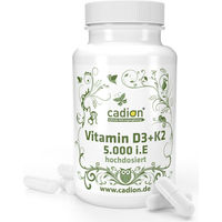 Produktbild von cadion Vitamin D3 + K2 MK7 All-Trans Kapseln 5000 IE 90 Stück