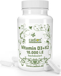 Cadion Vitamin D3 + K2 MK7 Kapseln 10000 IE 90 Stück – Bild 1 von 3
