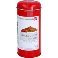 Produktbild von Caelo Hagebutten Pulver in der Blechdose 70 g