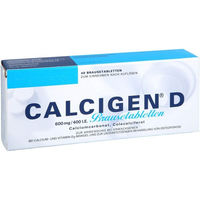 Produktbild von Calcigen D Brausetabletten von Cooper Consumer Health mit Calcium und Vitamin D3, laktosefrei und glutenfrei