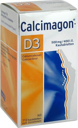 Calcimagon-D3 Kautabletten mit 500 mg Calcium und 400 I.E. Vitamin D3 – Bild 1 von 1