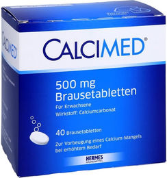 Calcimed Brausetabletten mit Calcium Carbonat 500 mg für Schwangere und Stillende 40 Stück – Bild 1 von 2
