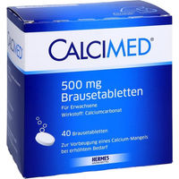 Produktbild von Calcimed Brausetabletten mit Calcium Carbonat 500 mg für Schwangere und Stillende 40 Stück