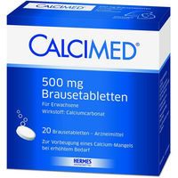 Produktbild von CALCIMED Calcium Carbonat Brausetabletten 500 mg 20 Stück für Schwangere und Stillende
